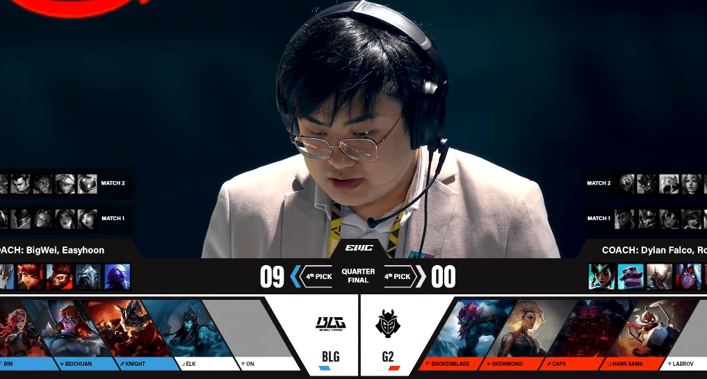 G2碾(niǎn)碎BLG钥匙，北川背锅，K皇承(chéng)认：現(xiàn)在战队一(yī)塌糊涂